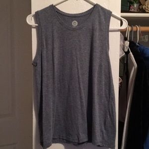 Denim blue colored tank top.